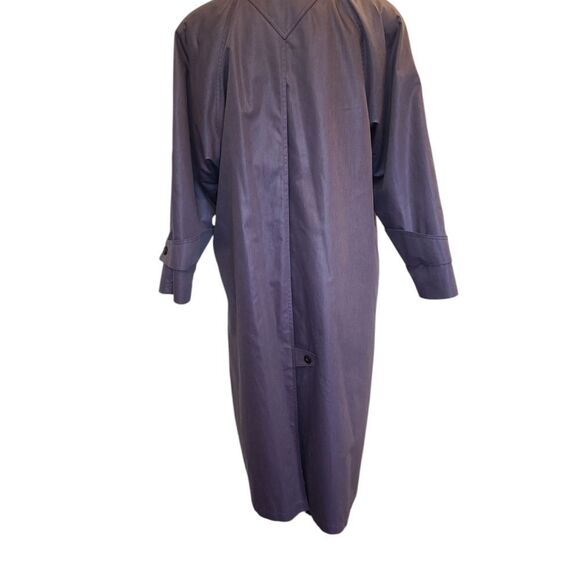 London Fog sz 8 reg Stylish Purple Long Coat with removable liner - Picture 3 of 16